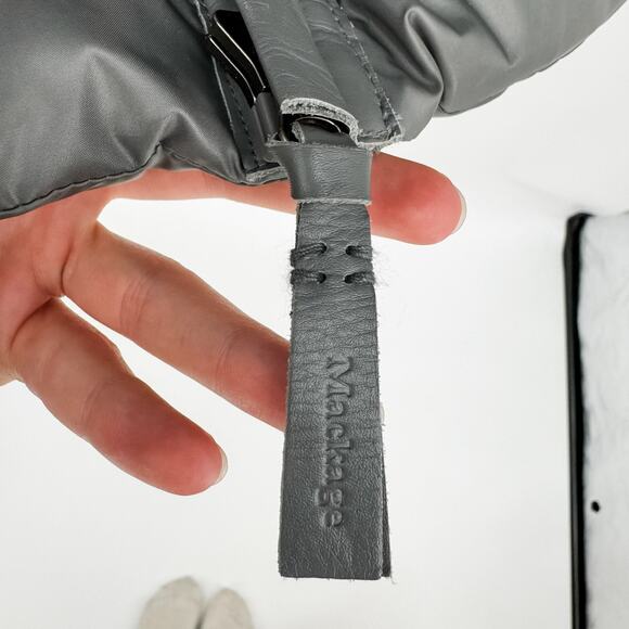 Mackage Puffer Gray Sz Small Coat Jacket Down Knit Best Wrap Grey Winter - Picture 10 of 14